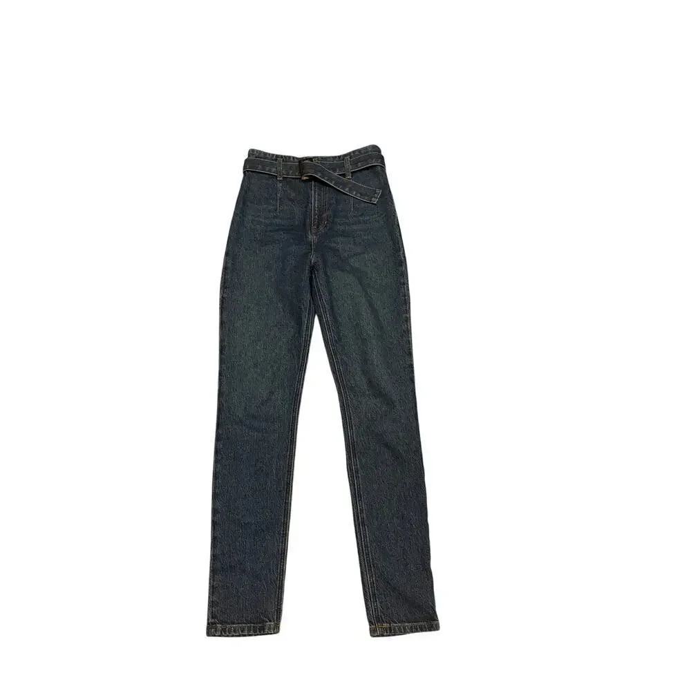 Reformation Kayo belted high waisted skinny jean size 25